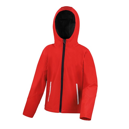 Kurtka Dziecieca Softshell Oddychajaca RT224J - Red & Black