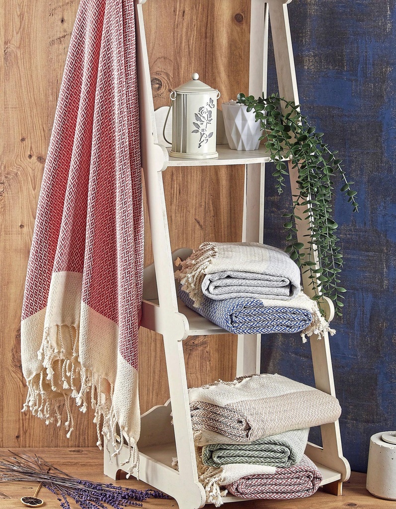 Recznik bawelniany AR057 - Old Pink & Cream