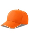 Czapka pieciopanelowa AT129 - Orange & White