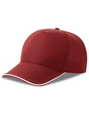 Czapka pieciopanelowa AT129 - Burgundy & White