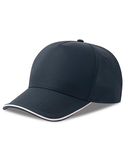 Czapka pieciopanelowa AT129 - Navy & White