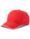 Czapka pieciopanelowa AT129 - Red & White
