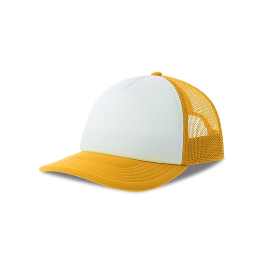 Czapka Z Daszkiem Recykling AT534 - White & Yellow