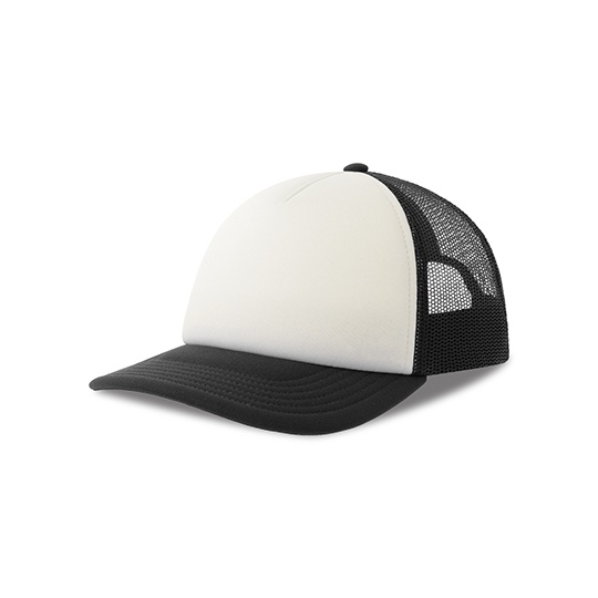 Czapka Z Daszkiem Recykling AT534 - White & Black