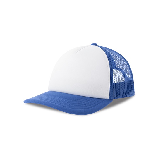 Czapka dziecięca z daszkiem AT534 - White & Royal