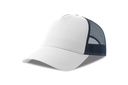 Czapka z Daszkiem Trucker Bawelna Organiczna Recykling Poliester AT535 - White & Navy