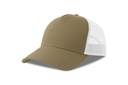 Czapka z Daszkiem Trucker Bawełna Organiczna Recykling Poliester AT535 - Khaki & White