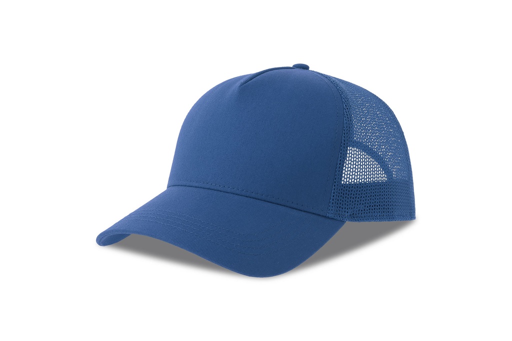 Czapka z Daszkiem Trucker Bawelna Organiczna Recykling Poliester AT535 - Royal & Royal