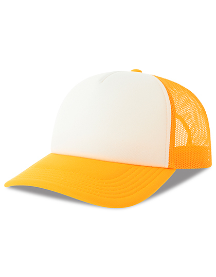 Czapka Z Daszkiem Siateczkowa Z Recyklingu AT537 - White & Yellow