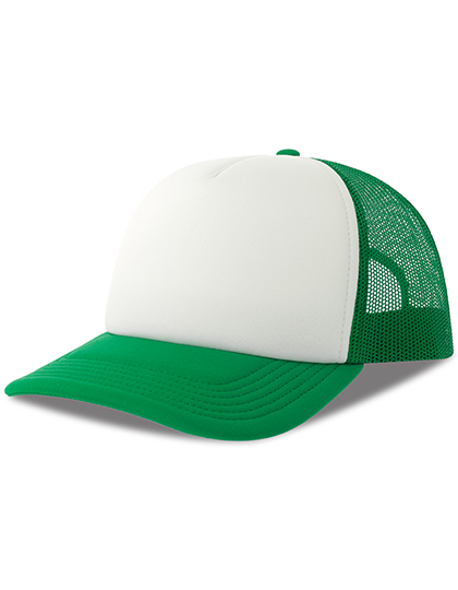 Czapka Z Daszkiem Siateczkowa Z Recyklingu AT537 - White & Green