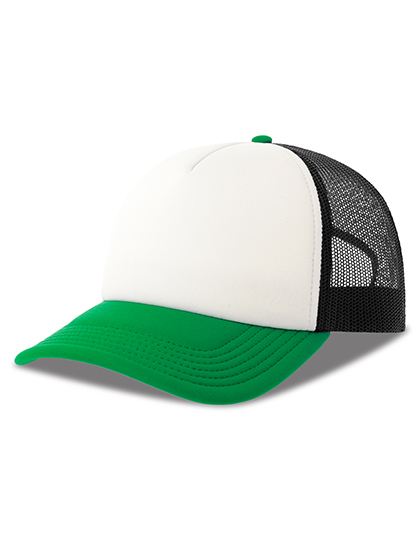 Czapka z daszkiem AT537 - White & Black & Green