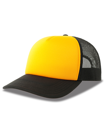 Czapka Z Daszkiem Siateczkowa Z Recyklingu AT537 - Yellow & Black
