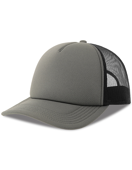 Czapka Z Daszkiem Siateczkowa Z Recyklingu AT537 - Dark Grey & Black