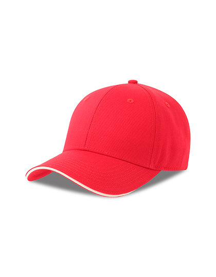 Czapka Z Daszkiem Kontrastowy Brzeg AT6000 - Red