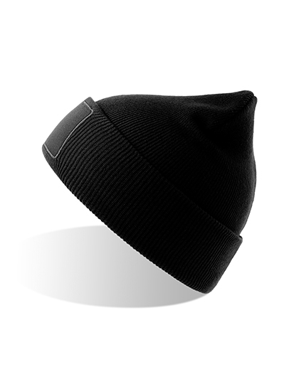 Czapka Beanie z Wywinietym Mankietem Poliester z Recyklingu AT810 - Black