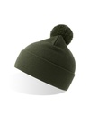 Czapka Beanie z Pomponem z Recyklingu AT811 - Olive
