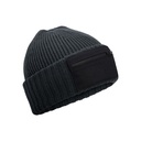 Czapka beanie z kieszonką na zamek CB334R - Graphite Grey & Black