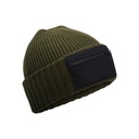 Czapka Beanie z Recyklingu z Kieszenia CB334R - Military Green & Black