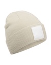 Czapka z naszywka CB337R - Oatmeal & White
