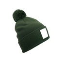 Czapka z pomponem Recykling Poliester CB338R - Olive Green & White