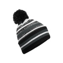 Czapka Zimowa Dzianinowa z Pomponem CB474R - Black & Graphite Grey