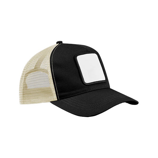 Czapka Truckerka 5-panelowa Bawelniano-poliestrowa CB636 - Black & Stone
