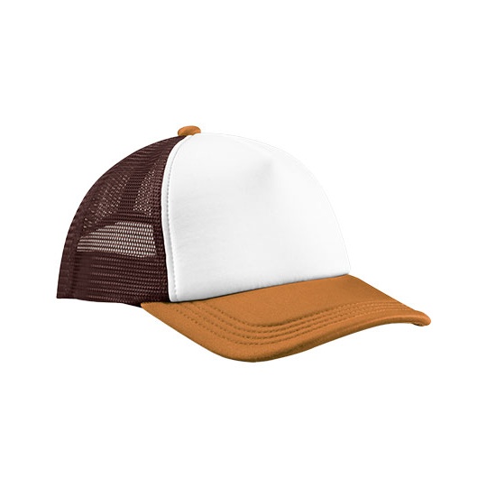 Czapka Trucker 5-Panelowa Siateczkowa Poliester Recykling CB639 - Chocolate & Dark Amber