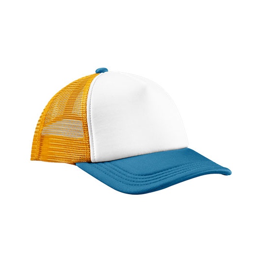 Czapka Trucker 5-Panelowa Siateczkowa Poliester Recykling CB639 - Sunflower & Heritage Blue