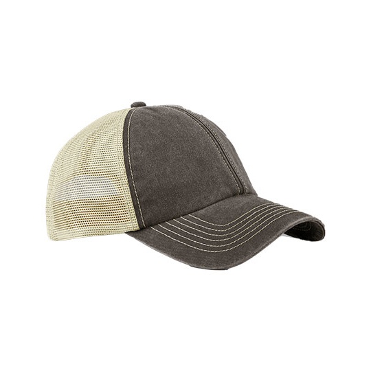 Czapka Trucker Bawelniana z Siatka CB672 - Vintage Brown & Stone