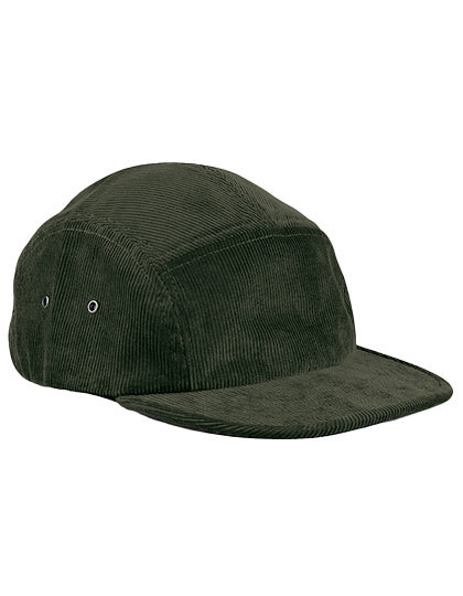 Czapka 5-panelowa Bawełna Organiczna Sztruks CB679 - Forest Night