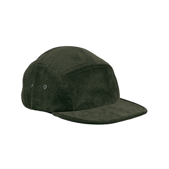 Czapka 5-panelowa Bawelna Organiczna Sztruks CB679 - Forest Night