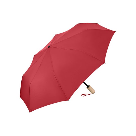 Parasol skladany automatyczny z drewniana raczka FA5514WS - Red