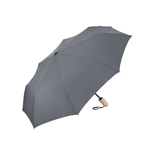 Parasol skladany automatyczny z drewniana raczka FA5514WS - Grey