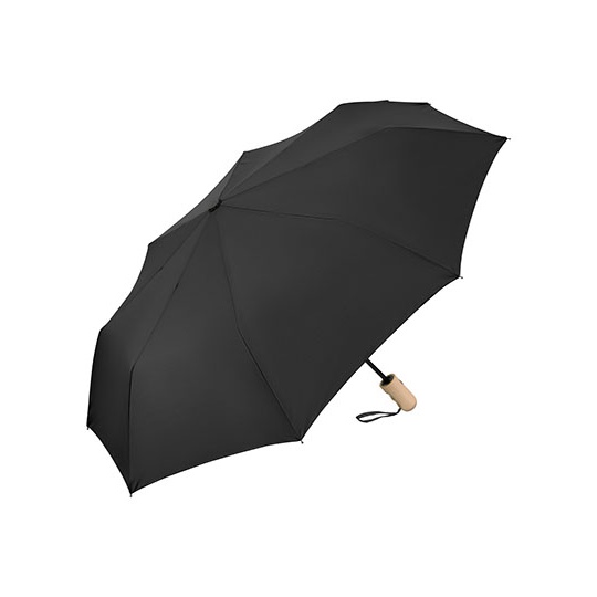 Parasol skladany automatyczny z drewniana raczka FA5514WS - Black
