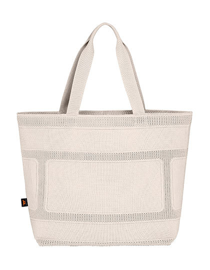 Torba Shopper Dzianinowa Poliestrowa HF18055 - Off-White