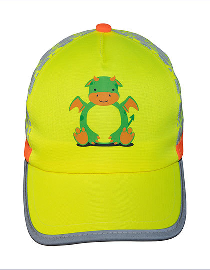 Czapka Baseball Dziecieca Poliester z Nadrukiem KX174 - Dragon Yellow