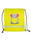 Worek Gimnastyczny Dzieciecy Poliester z Nadrukiem Odblaskowy KX175 - Elephant Yellow