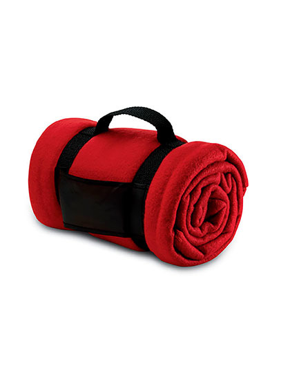 Koc polarowy z nylonowym uchwytem LC04342 - Red