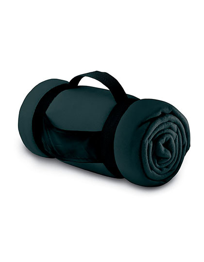 Koc polarowy w kratę z uchwytem LC04342 - Dark Grey (Solid)