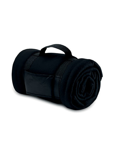 Koc polarowy w kratę LC04342 - Black