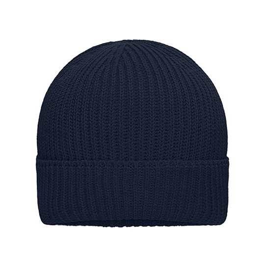 Czapka Zimowa Prążkowana MB7409 - Navy