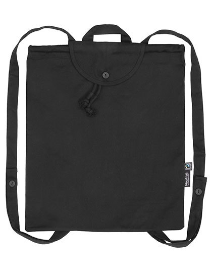 Plecak Lekki Bawelna Diagonalna NE90070 - Black