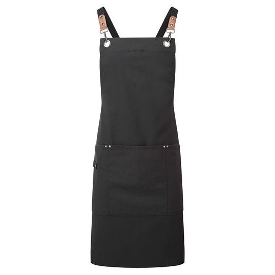 Fartuch Roboczy Płócienny Poliester Recykling PW182 - Black (ca. Pantone Black C)