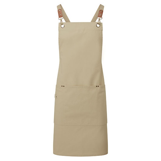 Fartuch Roboczy Plocienny Poliester Recykling PW182 - Khaki (ca. Pantone 7536C)