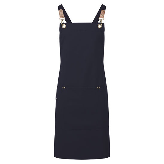 Fartuch roboczy z krzyżowanymi paskami PW182 - Navy (ca. Pantone 533C)