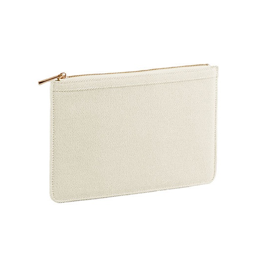 Kosmetyczka z tłoczonego twillu QD630 - Natural