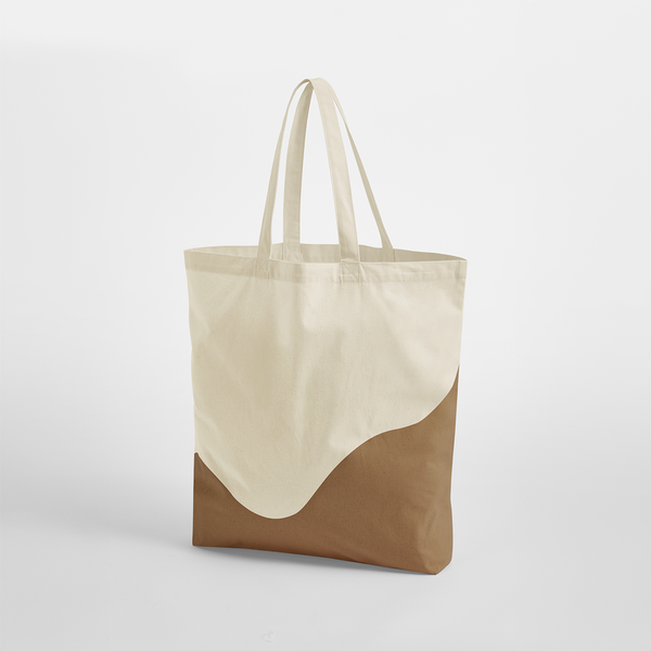 Torba bawełniana maxi WM235 - Natural & Caramel
