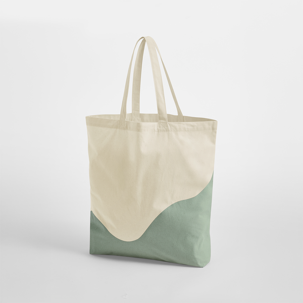 Torba bawełniana maxi WM235 - Natural & Dusty Green