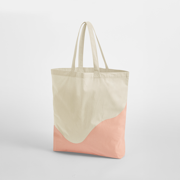 Torba bawełniana maxi WM235 - Natural & Peach