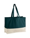 Torba Bawelniana Kontrastowy Panel WM858 - Dark Marine & Natural